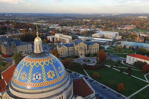 Overview of campus. Links to Gifts by Estate Note