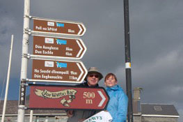 Mark Reinhardt and his family at Innis mor, Ireland
