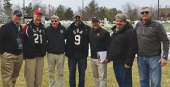 "Founding fathers" reunion, from left: Bob Malone, Joe Malley, Roy Fugazy, Brian Kennedy, Brooks Singer, John Mastrangelo, and Mike Maglio