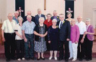 Mary June (far right) in a 2014 photo with her siblings and their spouses